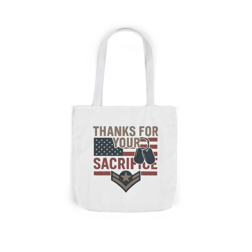 Thanks for Your Sacrifice Tote Bag Military Appreciation Gift Active Duty Service Member Honor Patriotic Gift USA Support Troops Bag