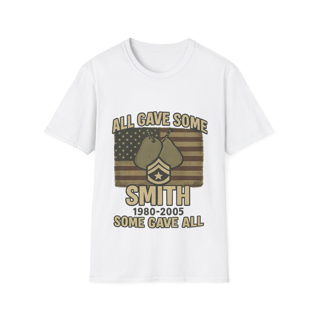 Custom Veteran Shirt | All Gave Some Some Gave All | Personalized Veterans Day Gift | Military Family Pride Tshirt with Name & Dates