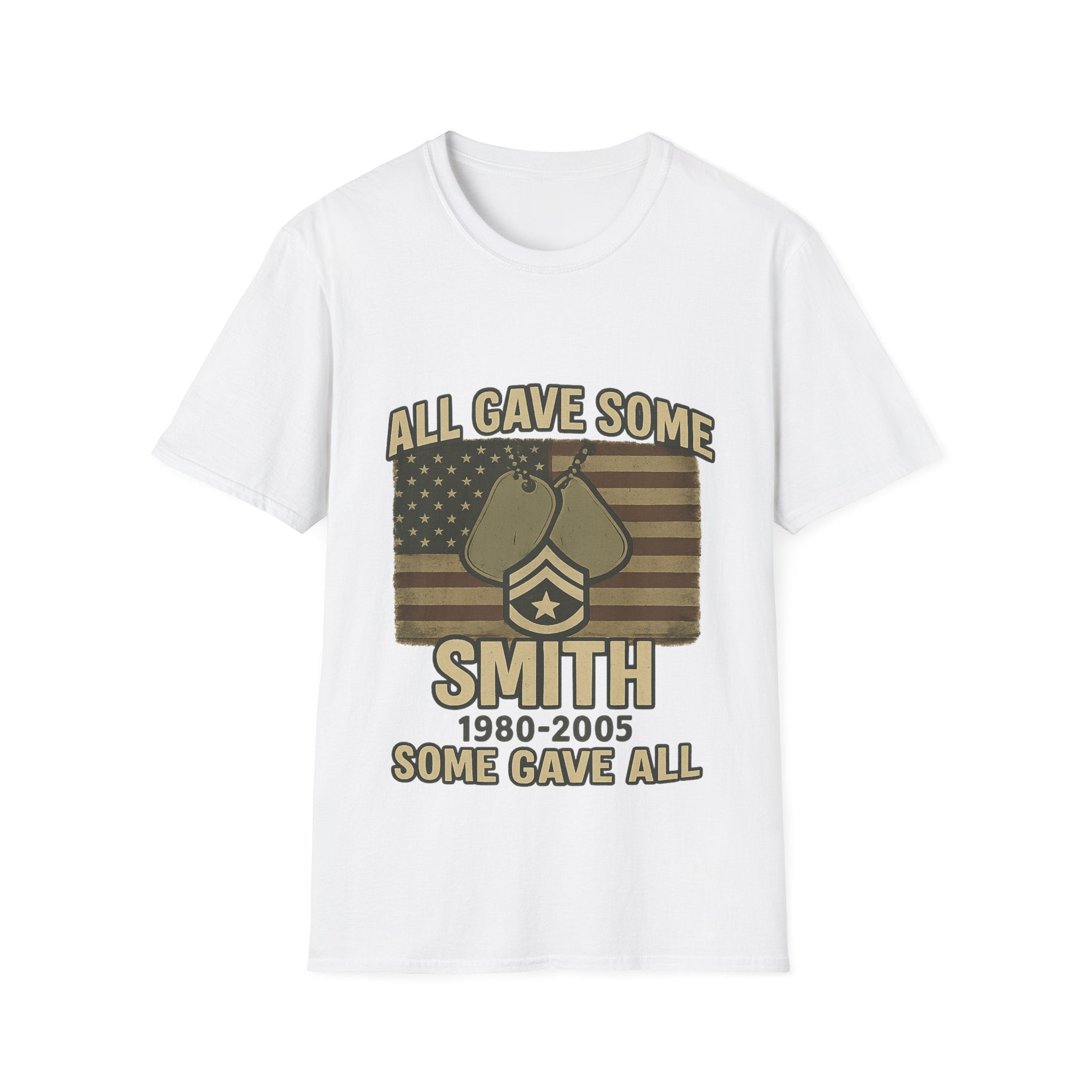 Custom Veteran Shirt | All Gave Some Some Gave All | Personalized Veterans Day Gift | Military Family Pride Tshirt with Name & Dates