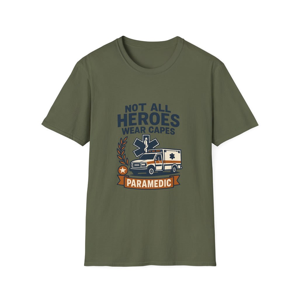 Not All Heroes Wear Capes Paramedic Shirt, EMS Appreciation Gift, Star of Life EMT Tshirt, Ambulance Driver Hero Shirt