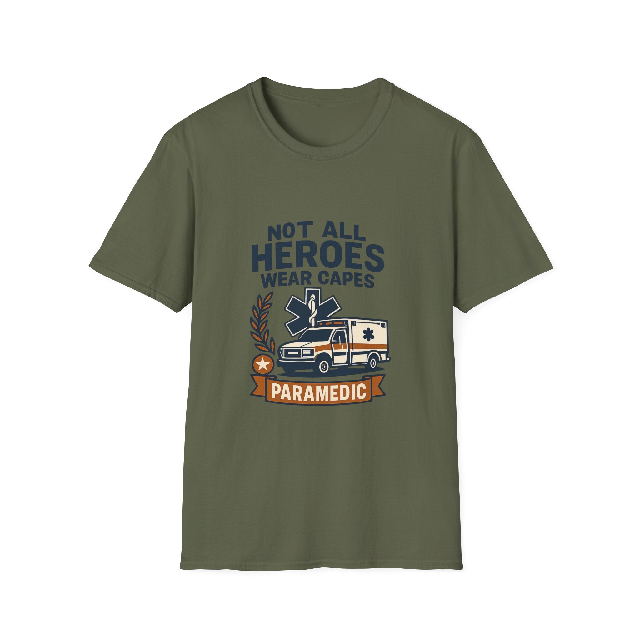 Not All Heroes Wear Capes Paramedic Shirt, EMS Appreciation Gift, Star of Life EMT Tshirt, Ambulance Driver Hero Shirt