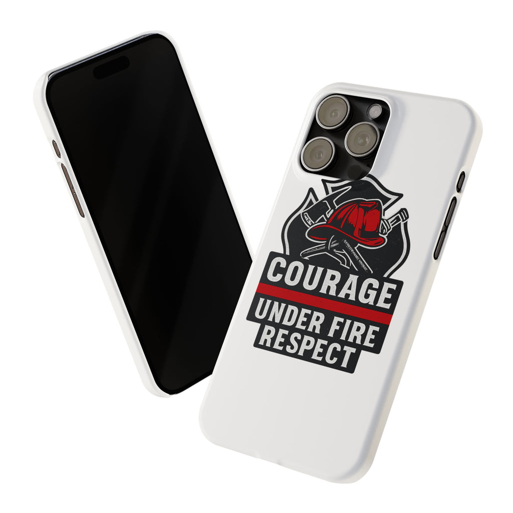 Firefighter Phone Case Courage Under Fire Respect First Responder Gift Thin Red Line Maltese Cross Fire Helmet Hero Support
