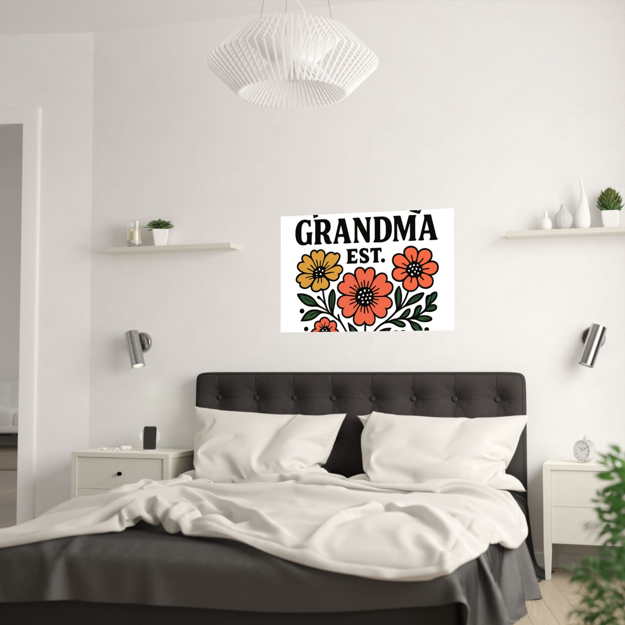 First Time Grandma Est 2025 Print, New Grandmother Gift, Pregnancy Announcement, Grandma to Be Wall Art, Floral Botanical Decor