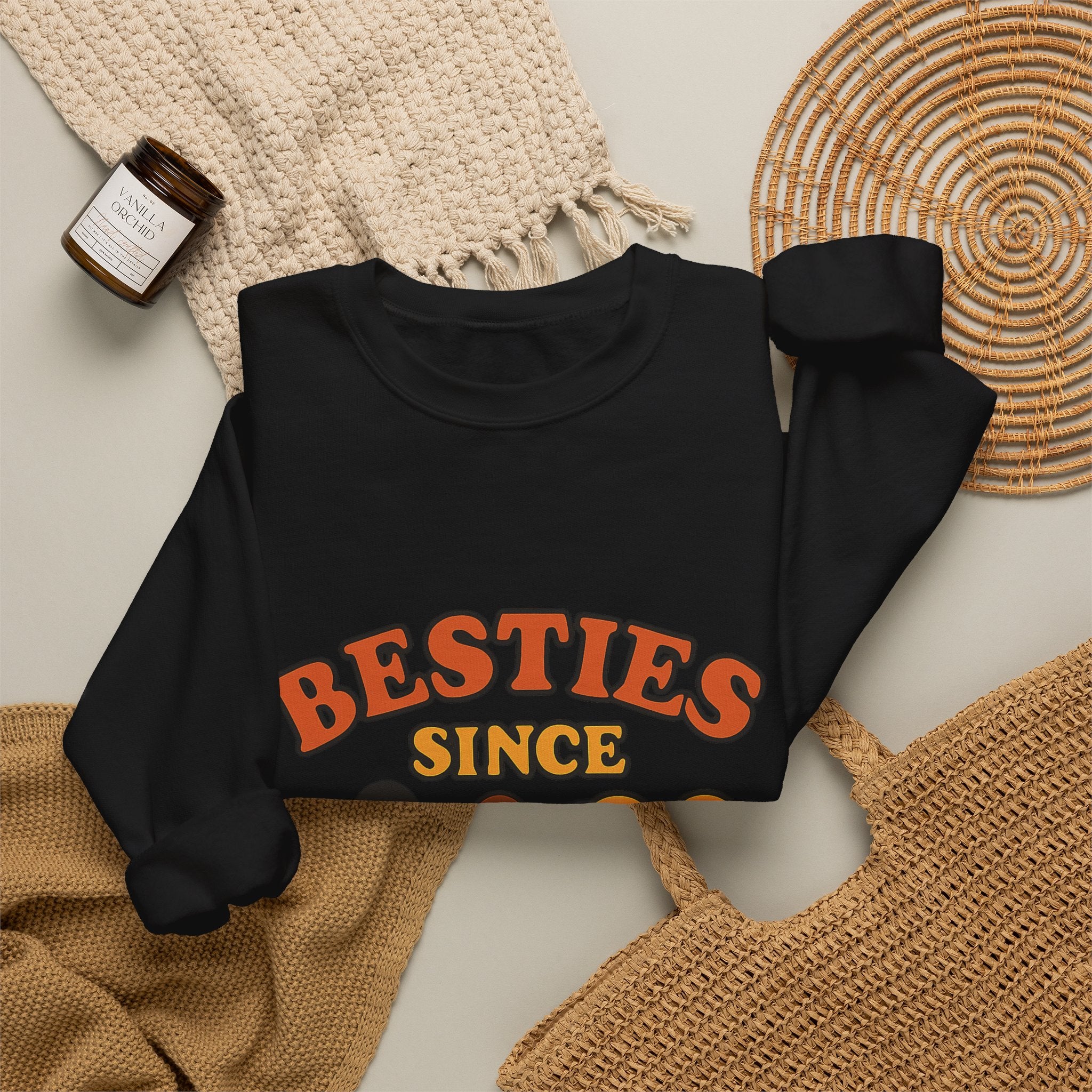 Besties Since Retro Years Sweatshirt 90s Nostalgia Best Friend Gift Friendship Anniversary Vintage Aesthetic Crewneck
