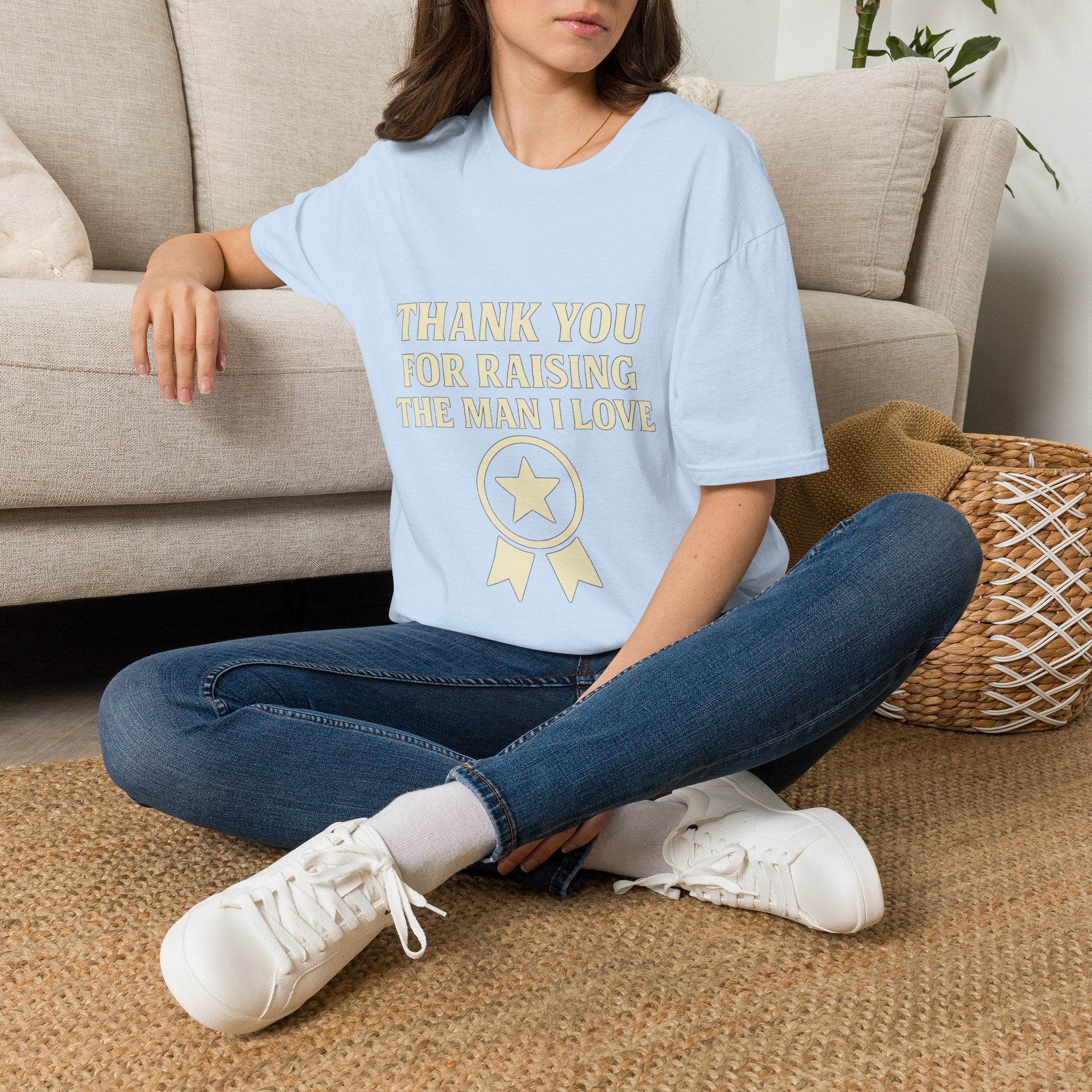 Thank You For Raising The Man I Love Shirt, Mother In Law Gift, Mothers Day Gift From Daughter In Law, MIL Appreciation Tee
