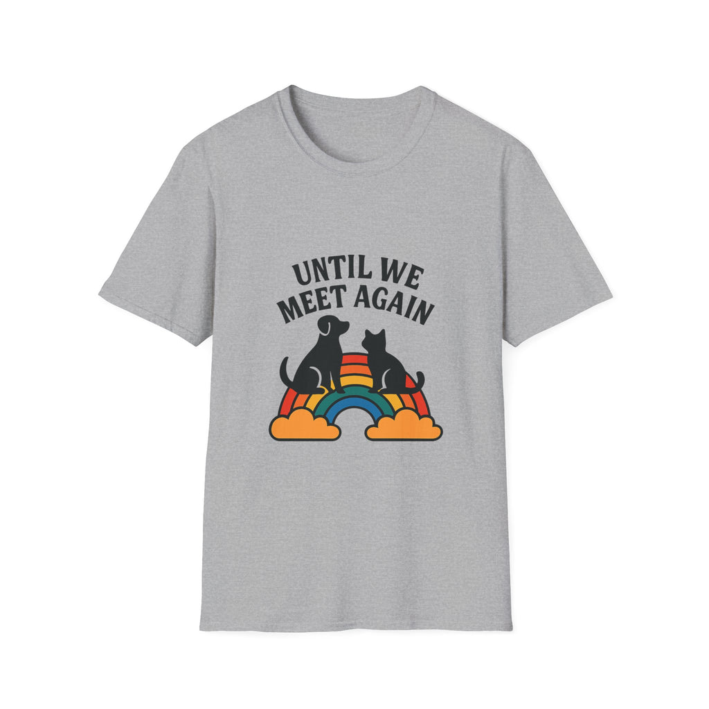 Rainbow Bridge Pet Memorial Shirt, Until We Meet Again Dog Cat Loss Gift, Pet Remembrance Tee, Sympathy Gift for Pet Loss Grief