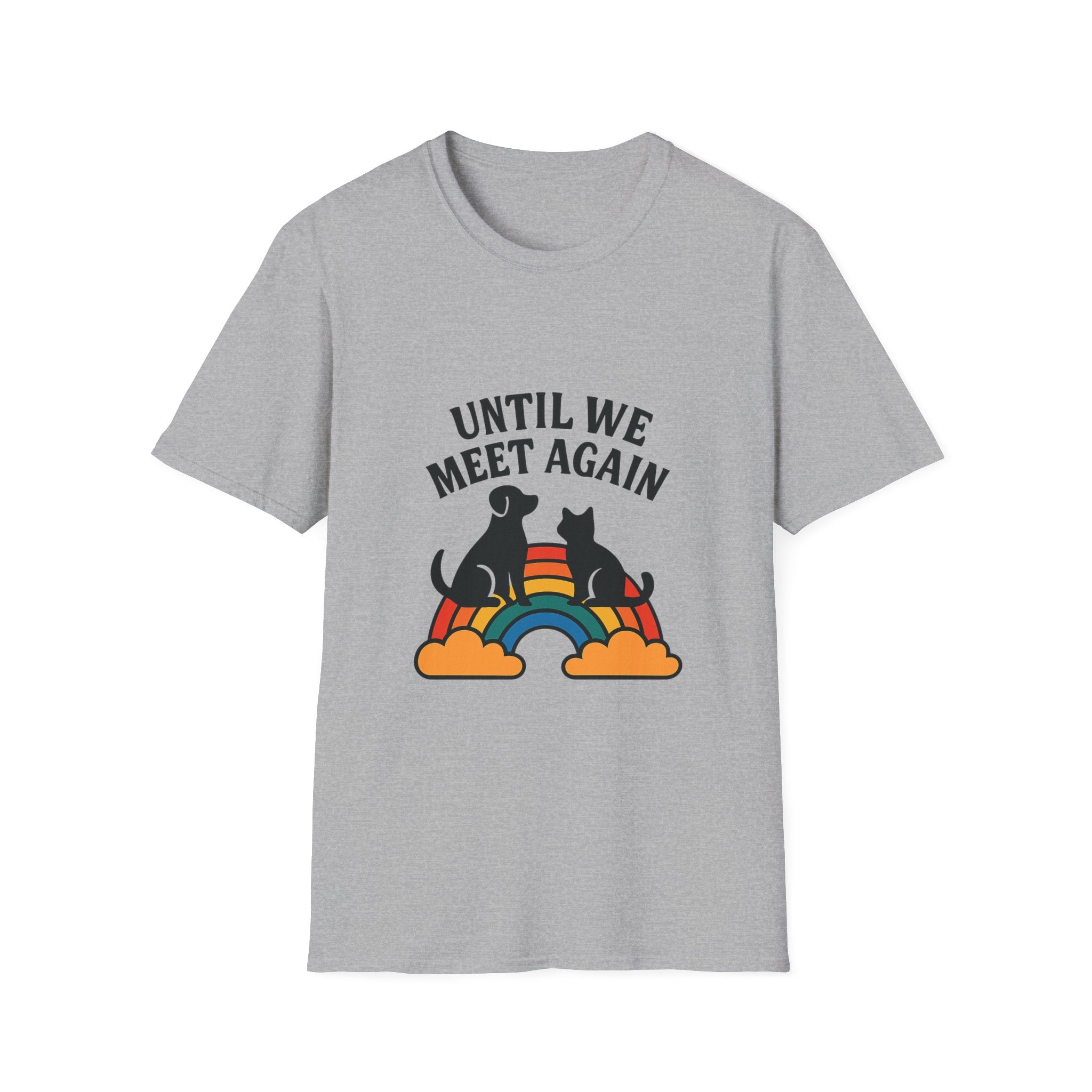 Rainbow Bridge Pet Memorial Shirt, Until We Meet Again Dog Cat Loss Gift, Pet Remembrance Tee, Sympathy Gift for Pet Loss Grief