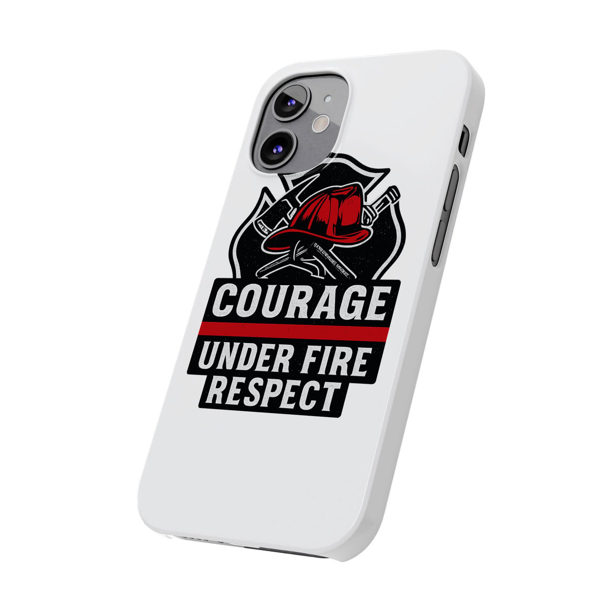 Firefighter Phone Case Courage Under Fire Respect First Responder Gift Thin Red Line Maltese Cross Fire Helmet Hero Support