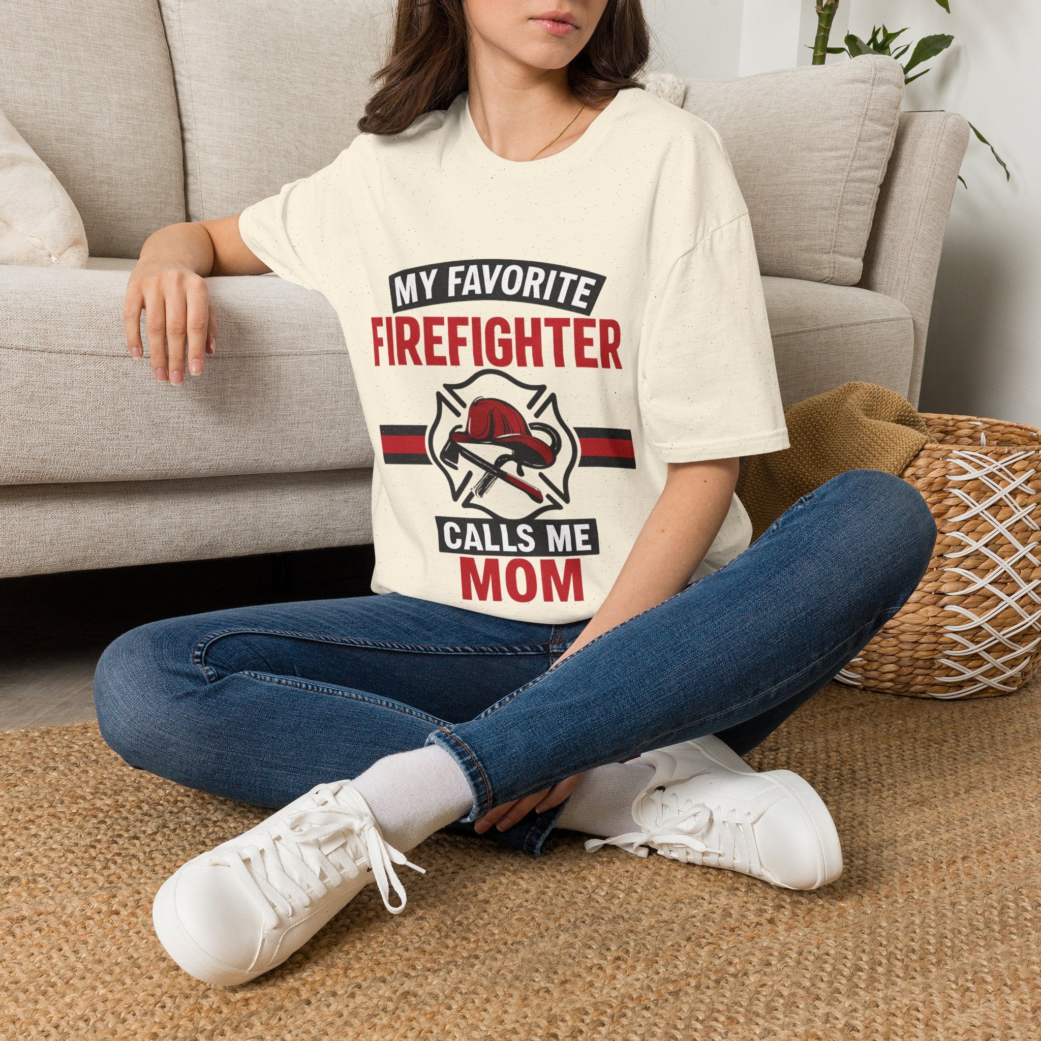 My Favorite Firefighter Calls Me Mom Shirt, Firefighter Mom Gift, Mother's Day Shirt, Proud Fire Mom Tee, Fireman Mom T-Shirt