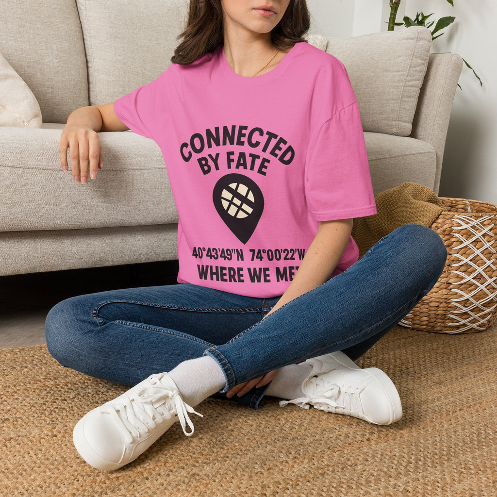 Best Friend Coordinates Shirt | Matching BFF Tees Where We Met | Friendship Day Gift | Connected By Fate | Personalized Location