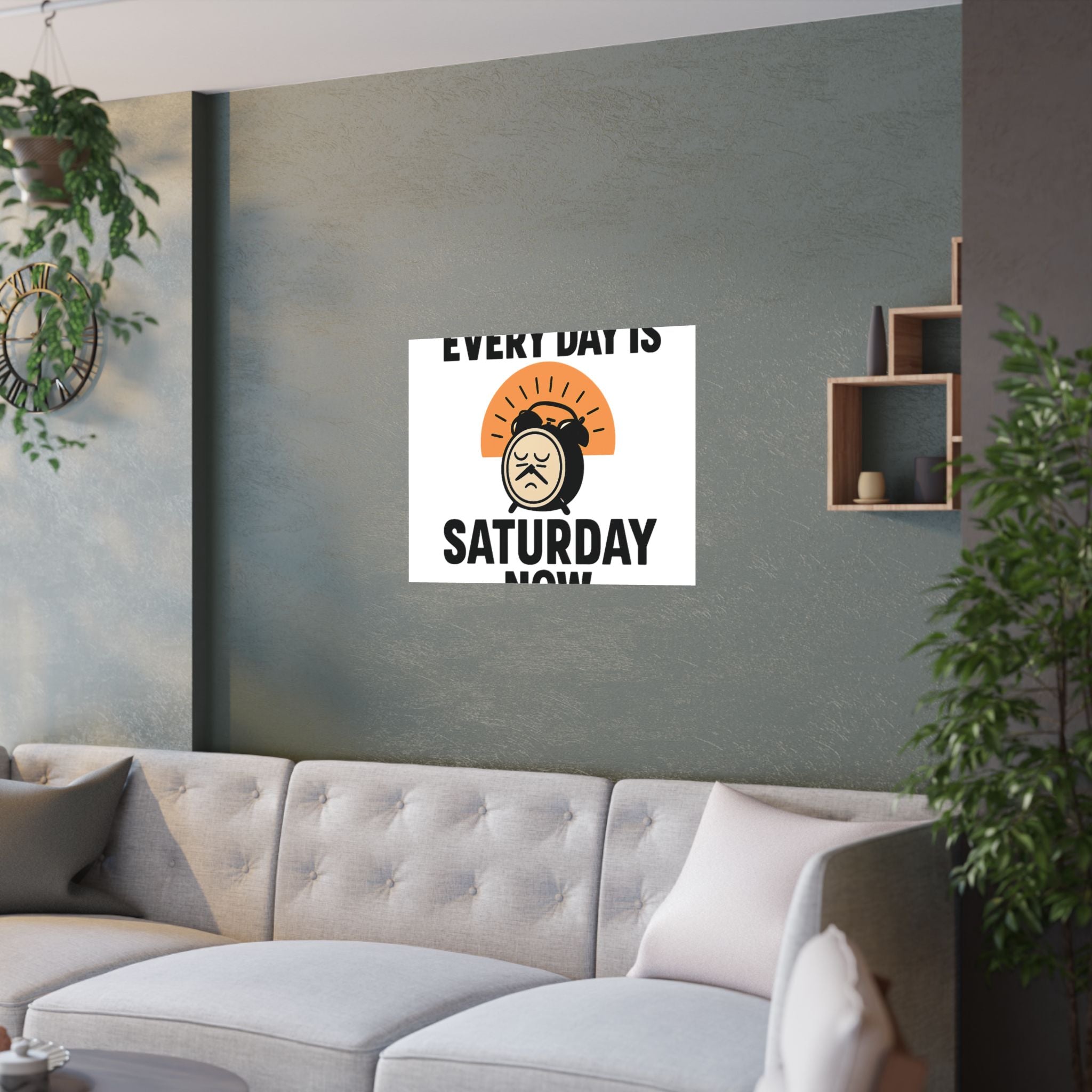 Retirement Gift Every Day is Saturday Now Poster, Funny Retirement Party Decor, Coworker Retirement Gift, Retirement Wall Art