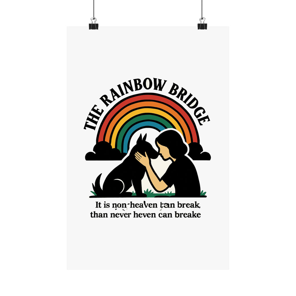Rainbow Bridge Pet Memorial Print, Pet Loss Sympathy Gift, Dog Cat Memorial Wall Art, Pet Remembrance Poem, Grieving Pet Owner Gift
