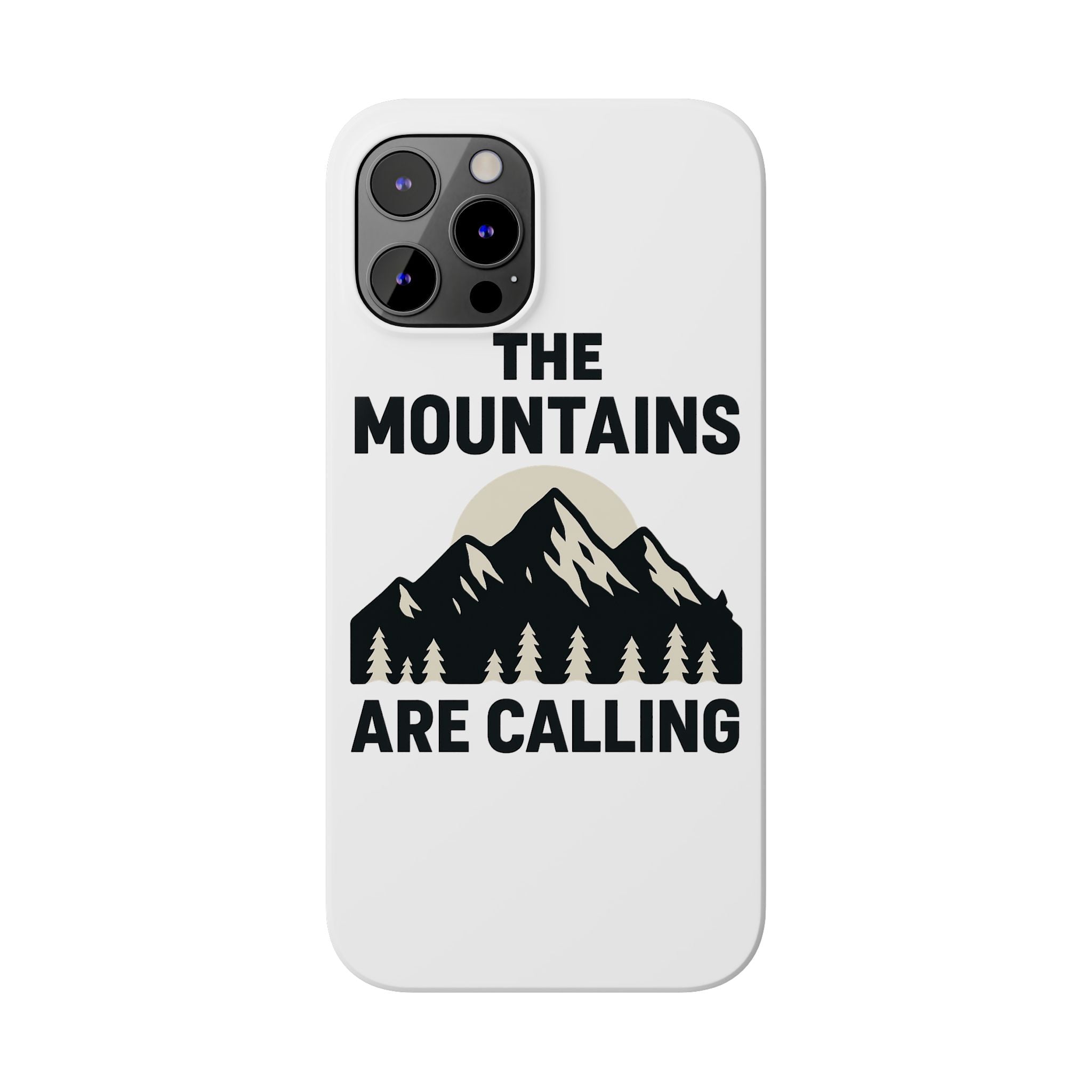 Mountains Are Calling Phone Case, Minimalist Mountain Range Silhouette, Nature Lover Gift, Hiker Adventure Outdoor Enthusiast