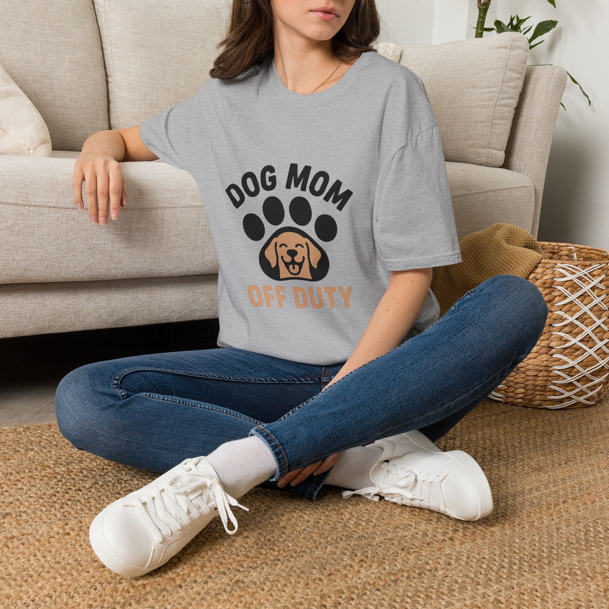 Dog Mom Off Duty Shirt, Dog Lover Gift, Paw Print T-Shirt, Dog Mom Tee, Funny Dog Owner Shirt, Dog Mama Clothing, Pet Parent
