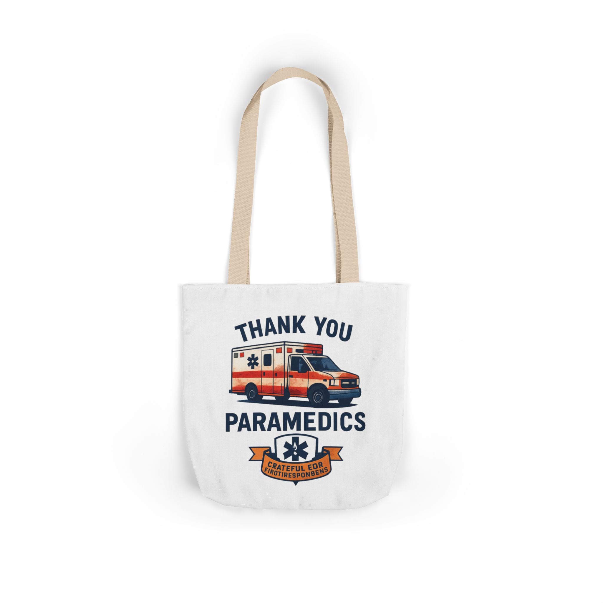 Thank You Paramedics Tote Bag, EMS Appreciation Gift, Grateful for First Responders, Ambulance Watercolor Art, Emergency Medical