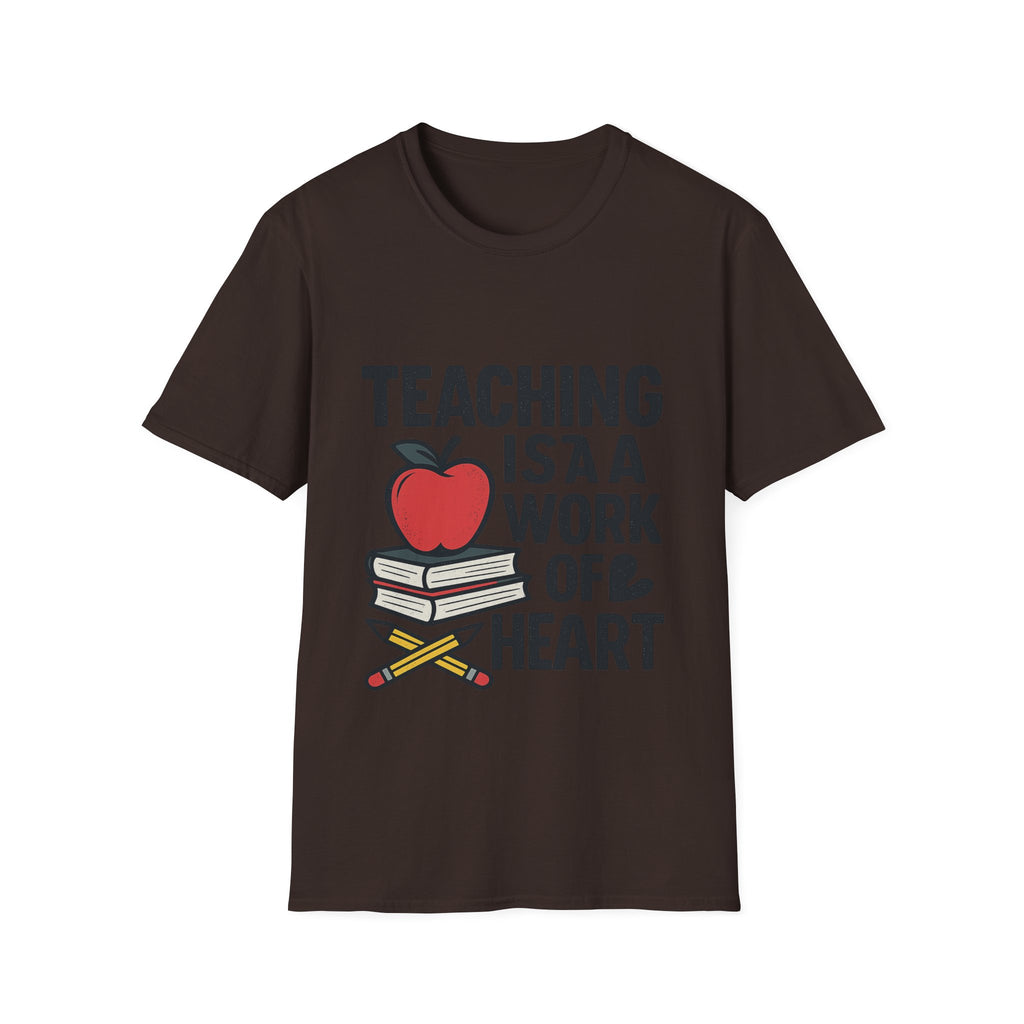 Teacher Appreciation Shirt, Teaching is a Work of Heart Tshirt, Teacher Gift, Educator Shirt, Teacher Week Gift, Apple Pencil Tee