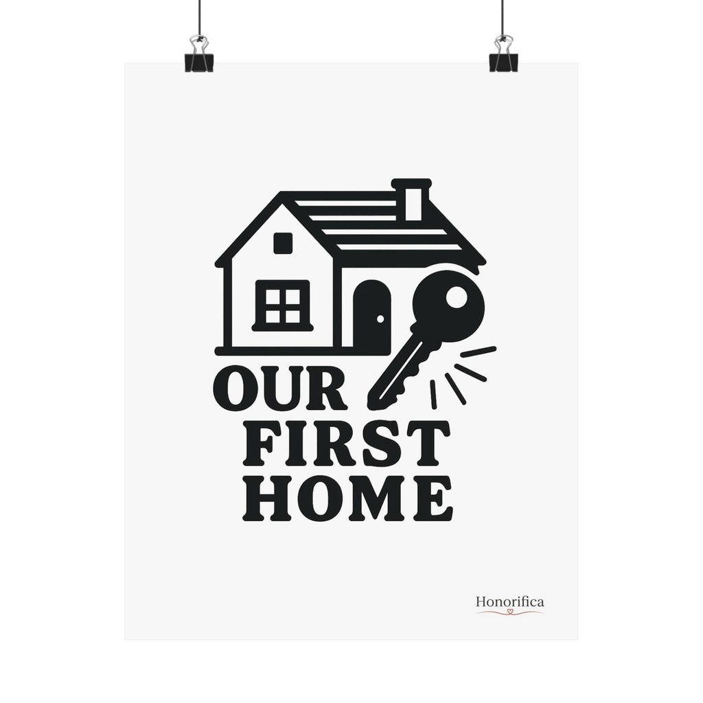 First Home Poster, Our First Home Gift, Housewarming Gift New Homeowner, First Time Home Buyer Gift, New House Decor Milestone