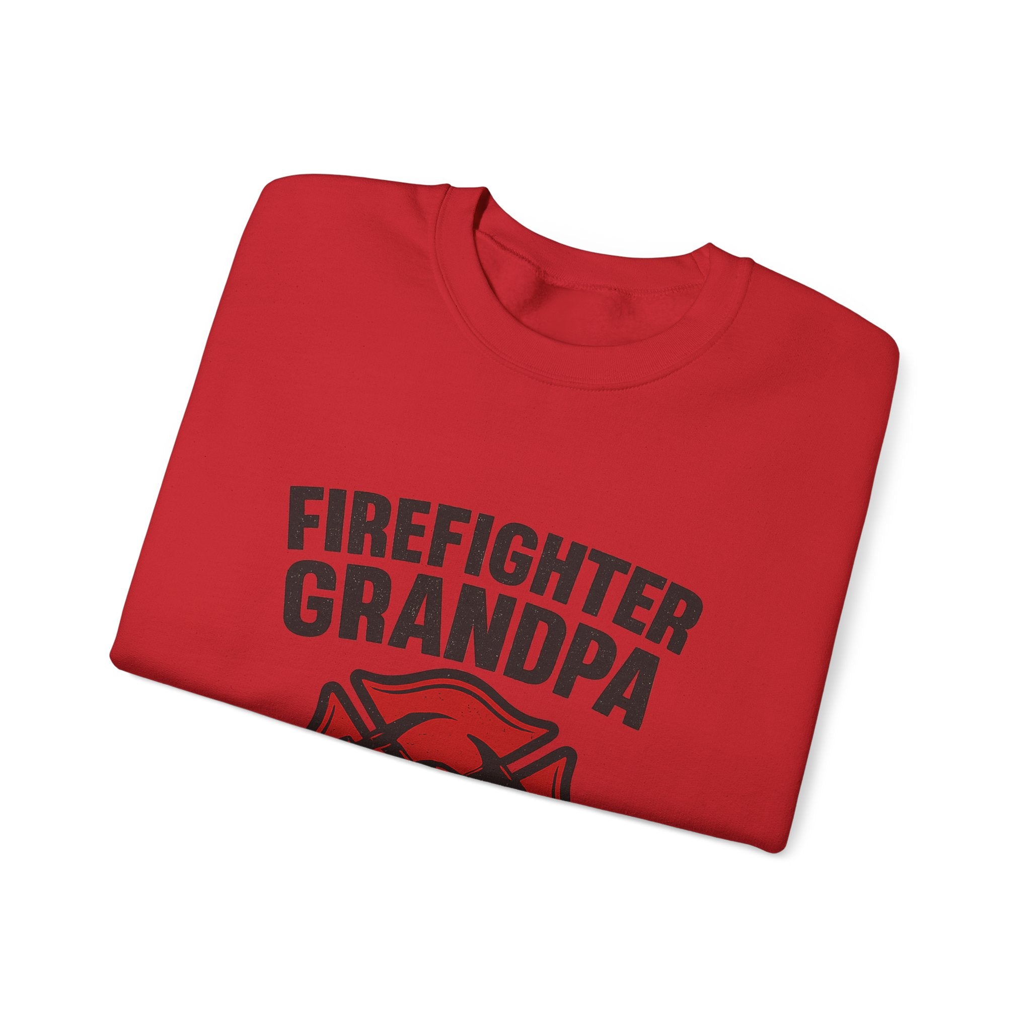 Firefighter Grandpa Sweatshirt My Hero Forever Gift Vintage Fire Station Badge Grandparents Day Fireman Grandfather Shirt