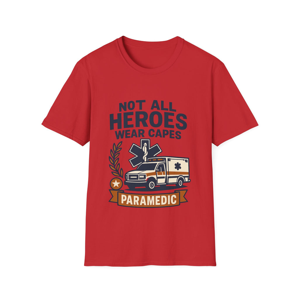 Not All Heroes Wear Capes Paramedic Shirt, EMS Appreciation Gift, Star of Life EMT Tshirt, Ambulance Driver Hero Shirt