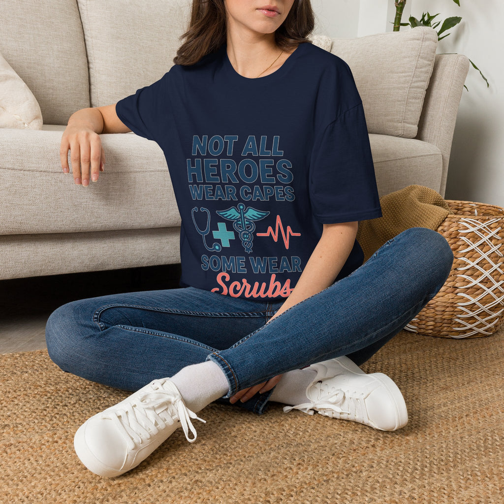 Not All Heroes Wear Capes Some Wear Scrubs Nurse Shirt, Nurse Appreciation Week Gift, Nurse Thank You Tee, Medical Worker Hero