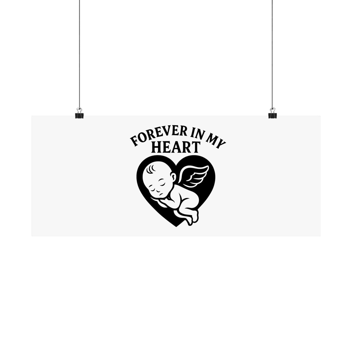 Pregnancy Loss Memorial Poster, Miscarriage Remembrance Gift, Infant Loss Sympathy, Forever in My Heart Print, Angel Baby Keepsake
