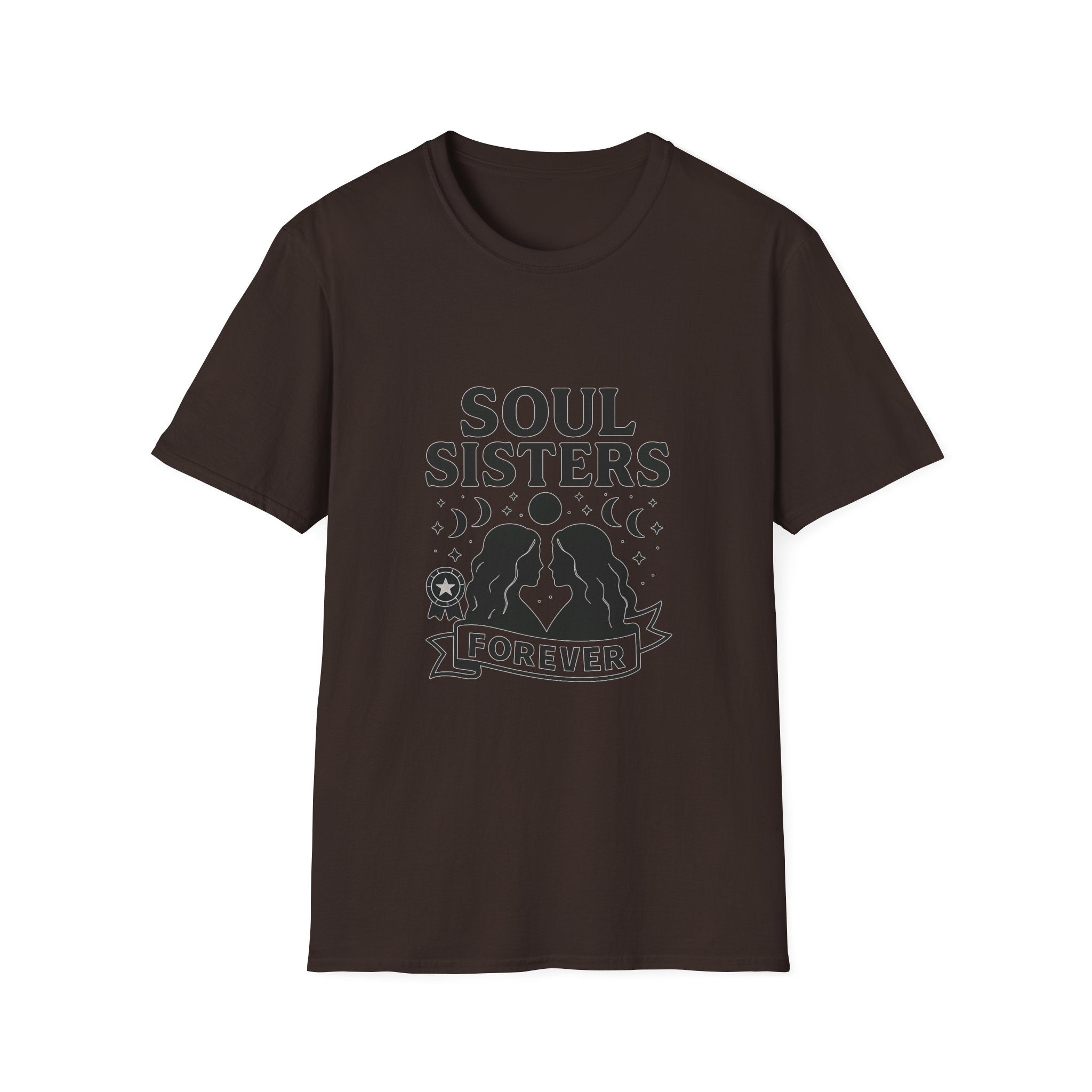 Soul Sisters Forever Matching T-Shirts, Best Friend Shirts, Celestial Moon Phase Tees, BFF Gifts for Women, Soulmate Friendship