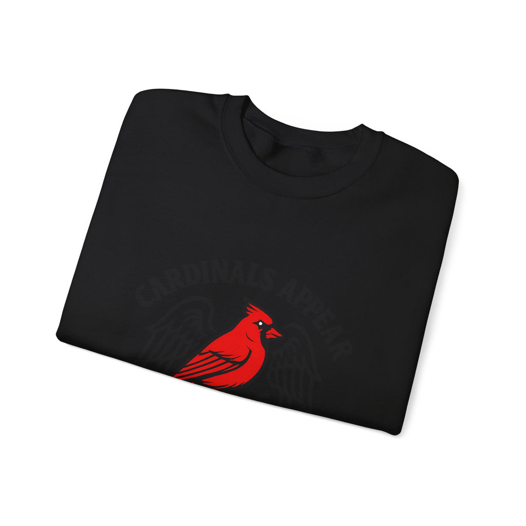 Cardinal Memorial Sweatshirt, Cardinals Appear When Angels Are Near, Sympathy Gift Loss of Loved One, Remembrance Comfort Shirt