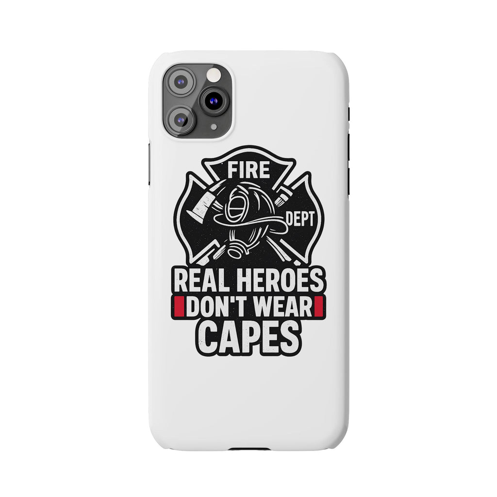 Firefighter Phone Case Real Heroes Don't Wear Capes Thin Red Line Gift for Firefighter Wife Husband Family Fire Dept Appreciation