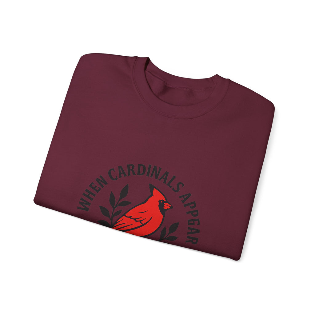 Cardinal Memorial Sweatshirt When Cardinals Appear Loved Ones Are Near Grief Gift Loss of Loved One Remembrance Sympathy Comfort