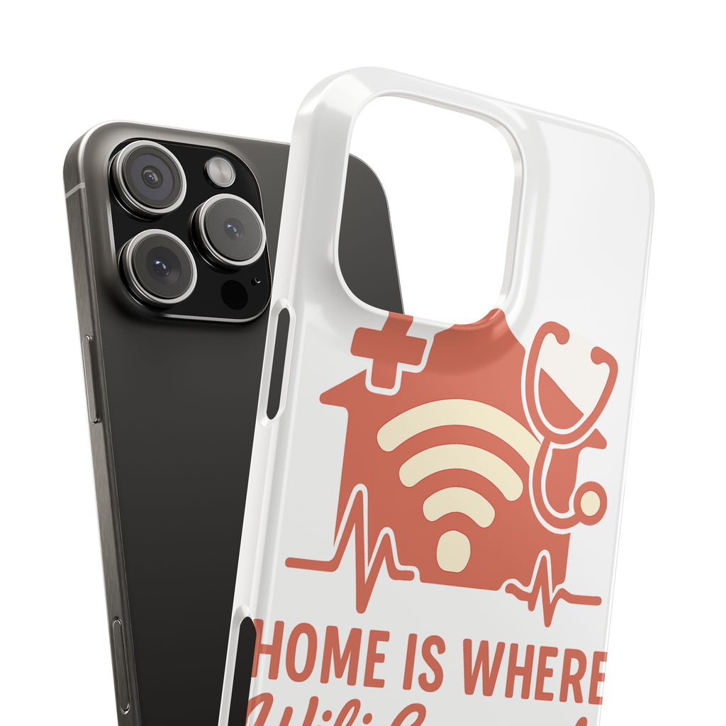 Home Is Where WiFi Connects Phone Case | Funny Tech Lover Gift | Minimalist House Phone Cover | Millennial Gen Z Humor Case