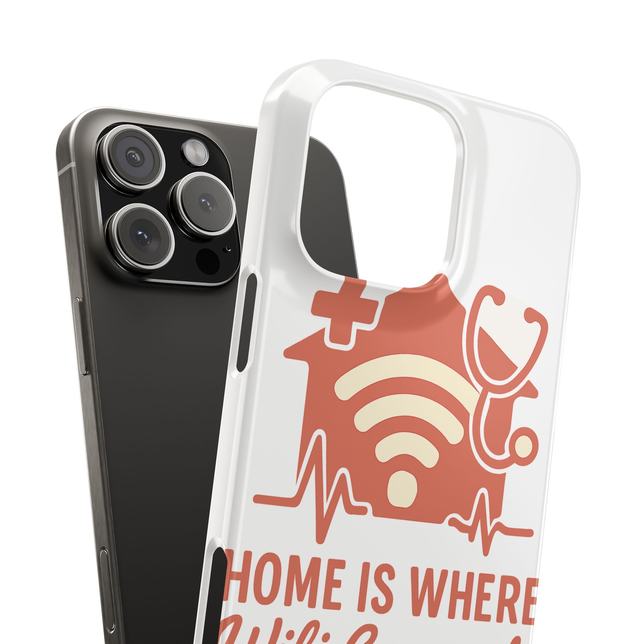 Home Is Where WiFi Connects Phone Case | Funny Tech Lover Gift | Minimalist House Phone Cover | Millennial Gen Z Humor Case