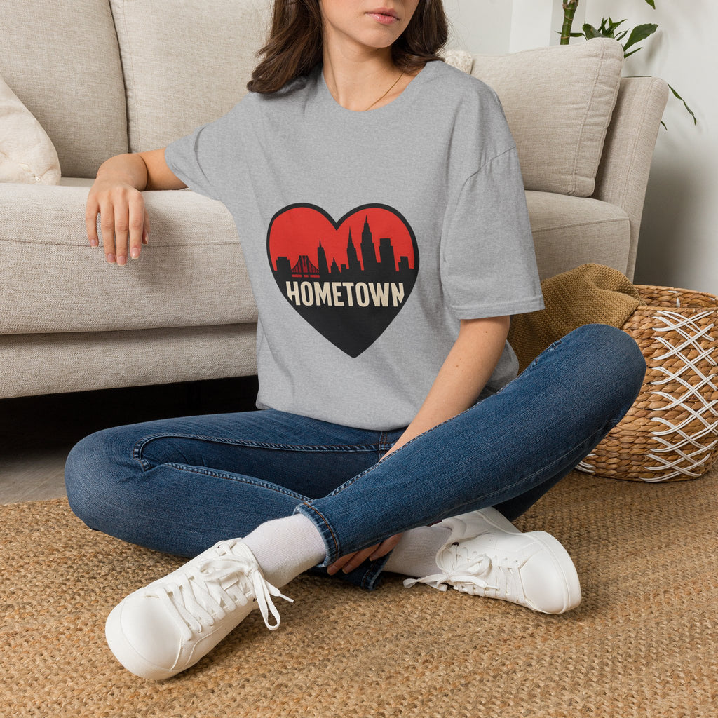 City Skyline Heart T-Shirt | Hometown Pride Tee | Urban City Lover Gift | NYC LA Chicago Shirt | Travel Souvenir Graphic Tee