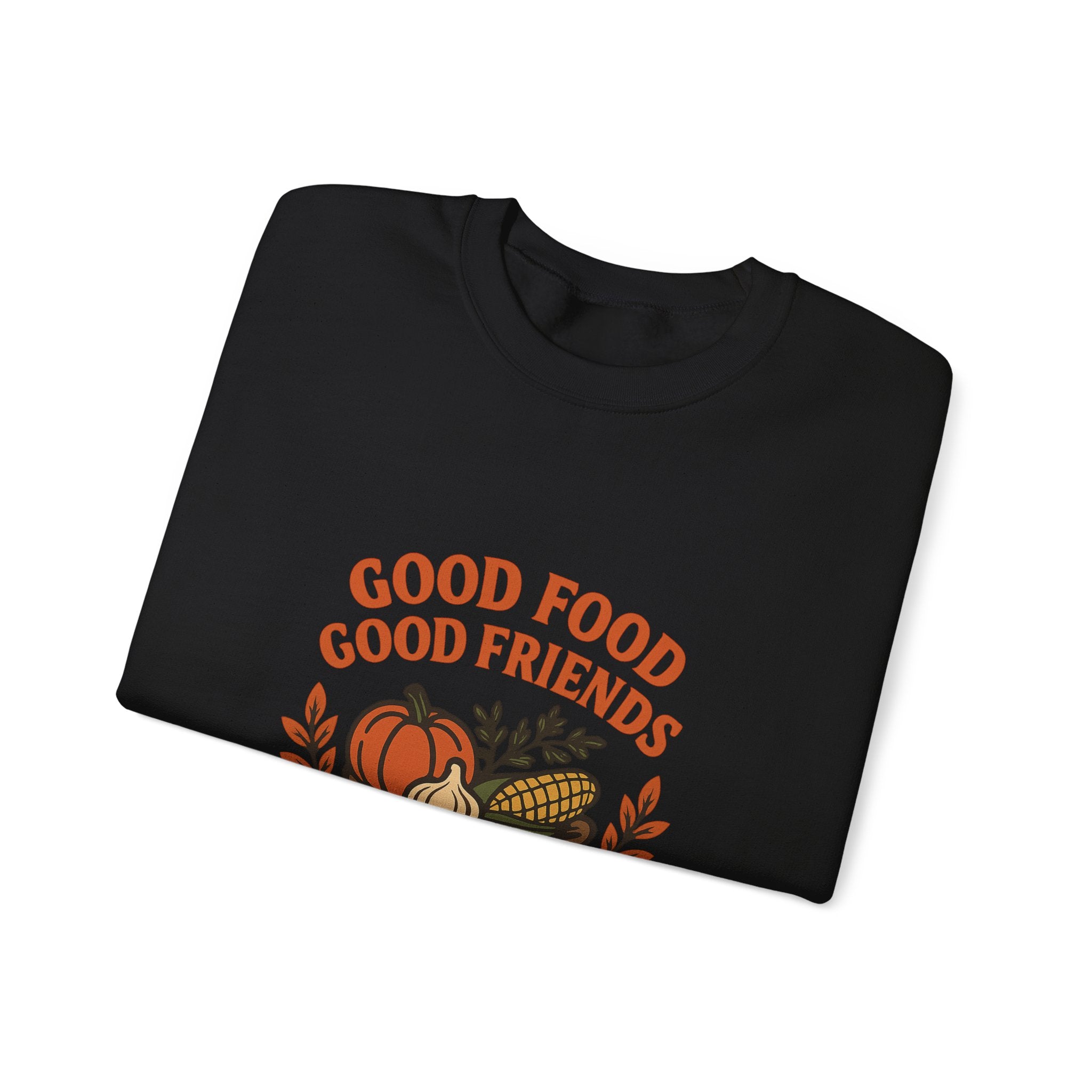 Good Food Good Friends Grateful Heart Sweatshirt, Thanksgiving Hostess Gift, Cooking Sweatshirt, Kitchen Lover Gift, Autumn Cozy Top