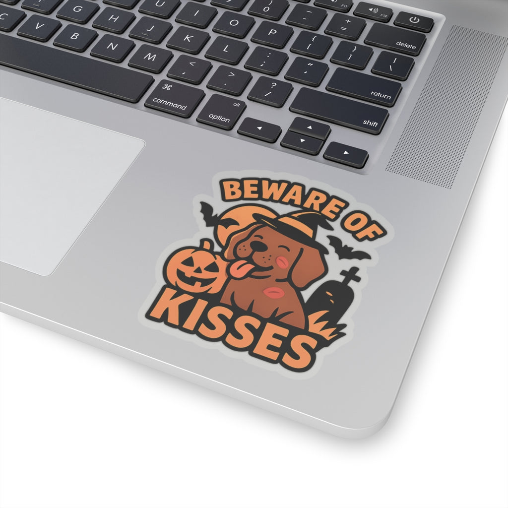 Beware Of Kisses Dog Halloween Sticker Pack