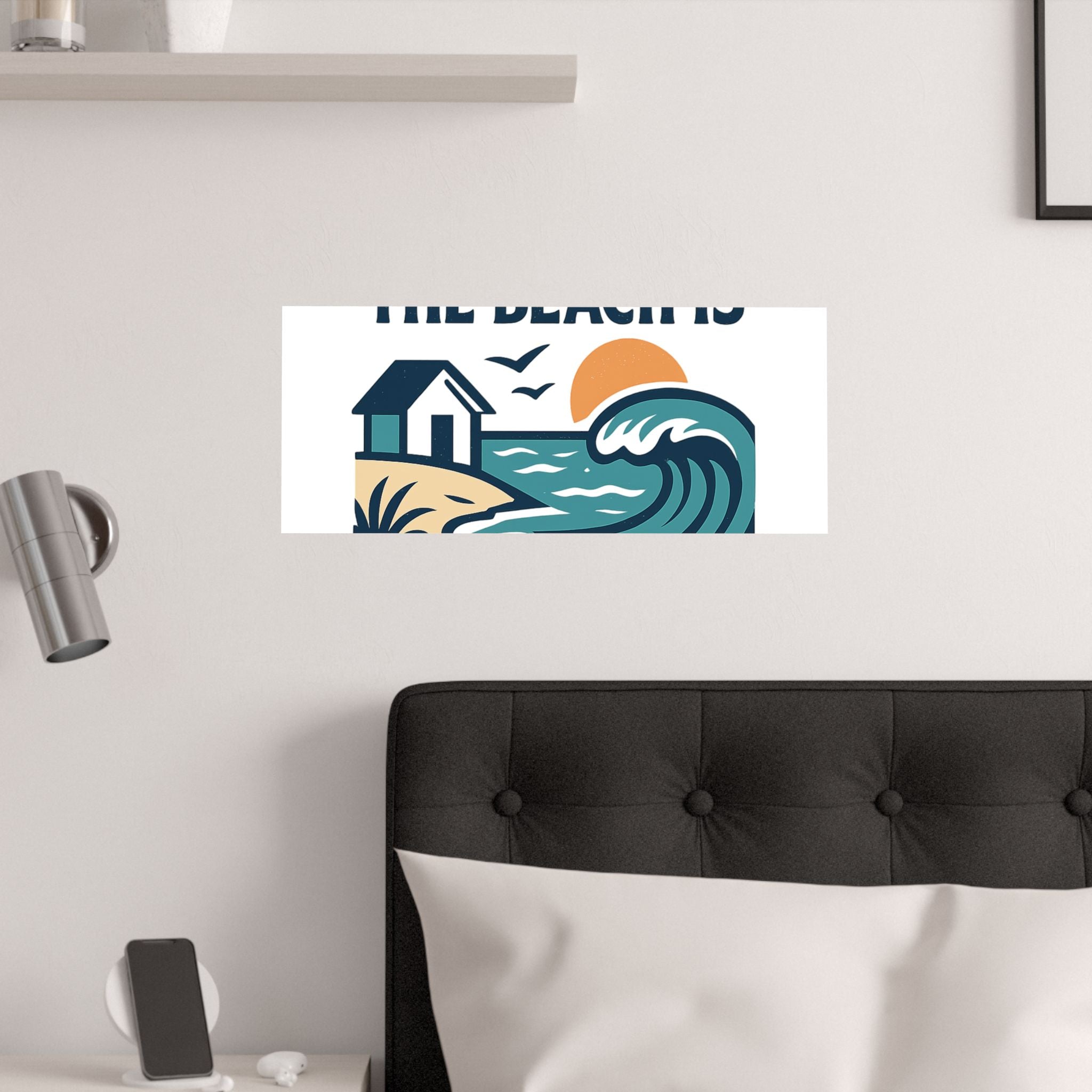 Home Is Where The Beach Is Poster, Coastal Wall Art, Beach House Decor, Ocean Lover Gift, Nautical Print, Seaside Living