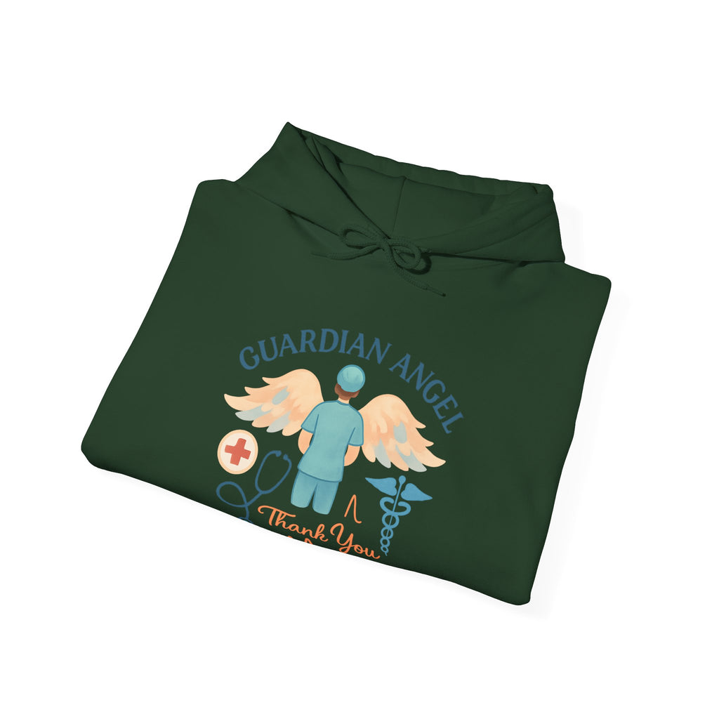 Guardian Angel in Scrubs Nurse Hoodie Gift, Nurse Appreciation Thank You, Nursing Retirement Gift, Soft Watercolor Angel Wings