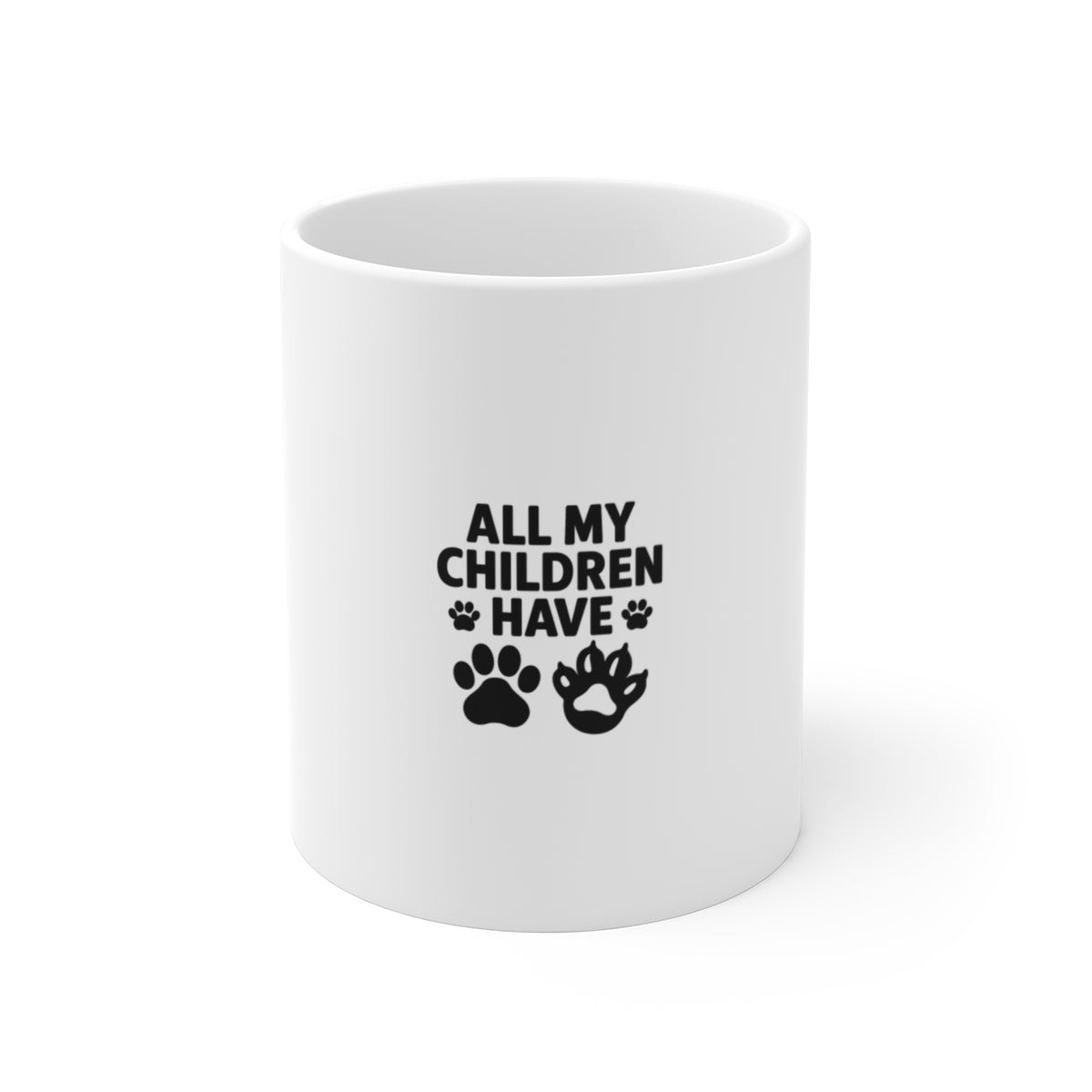 All My Children Have Paws Mug, Funny Pet Parent Coffee Mug, Dog Mom Cat Mom Gift, Pet Lover Mug, Housewarming Gift for Pet Owner