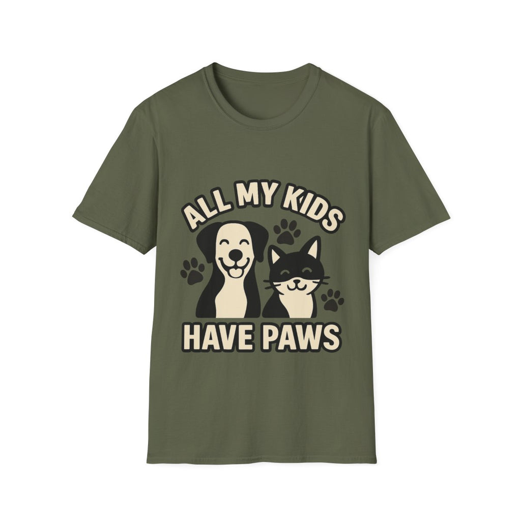 All My Kids Have Paws Shirt, Pet Mom T-Shirt, Dog Mom Cat Mom Gift, Fur Mama Tee, Pet Parent Shirt, Mothers Day Gift for Dog Lover
