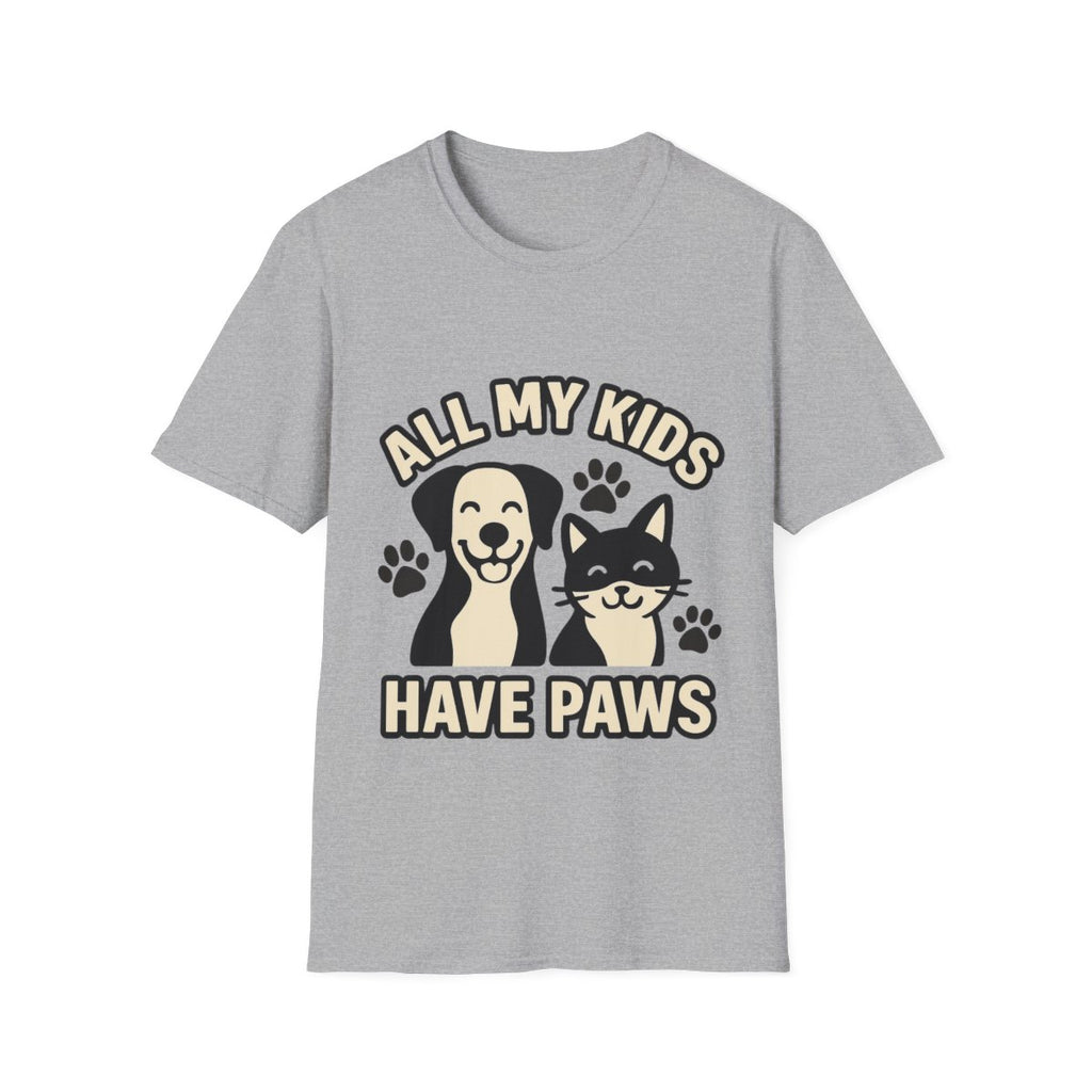 All My Kids Have Paws Shirt, Pet Mom T-Shirt, Dog Mom Cat Mom Gift, Fur Mama Tee, Pet Parent Shirt, Mothers Day Gift for Dog Lover