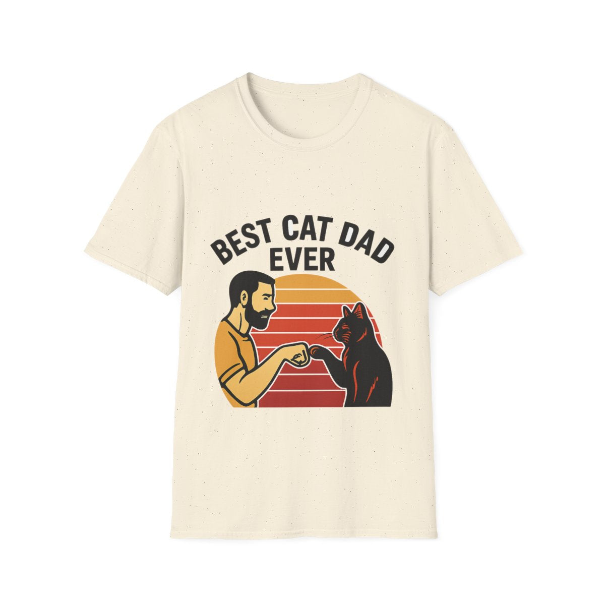 Best Cat Dad Ever Shirt Vintage Retro Cat Lover Gift for Men Father's Day Cat Owner Tshirt Funny Cat Dad Gift Retro Sunset Tee