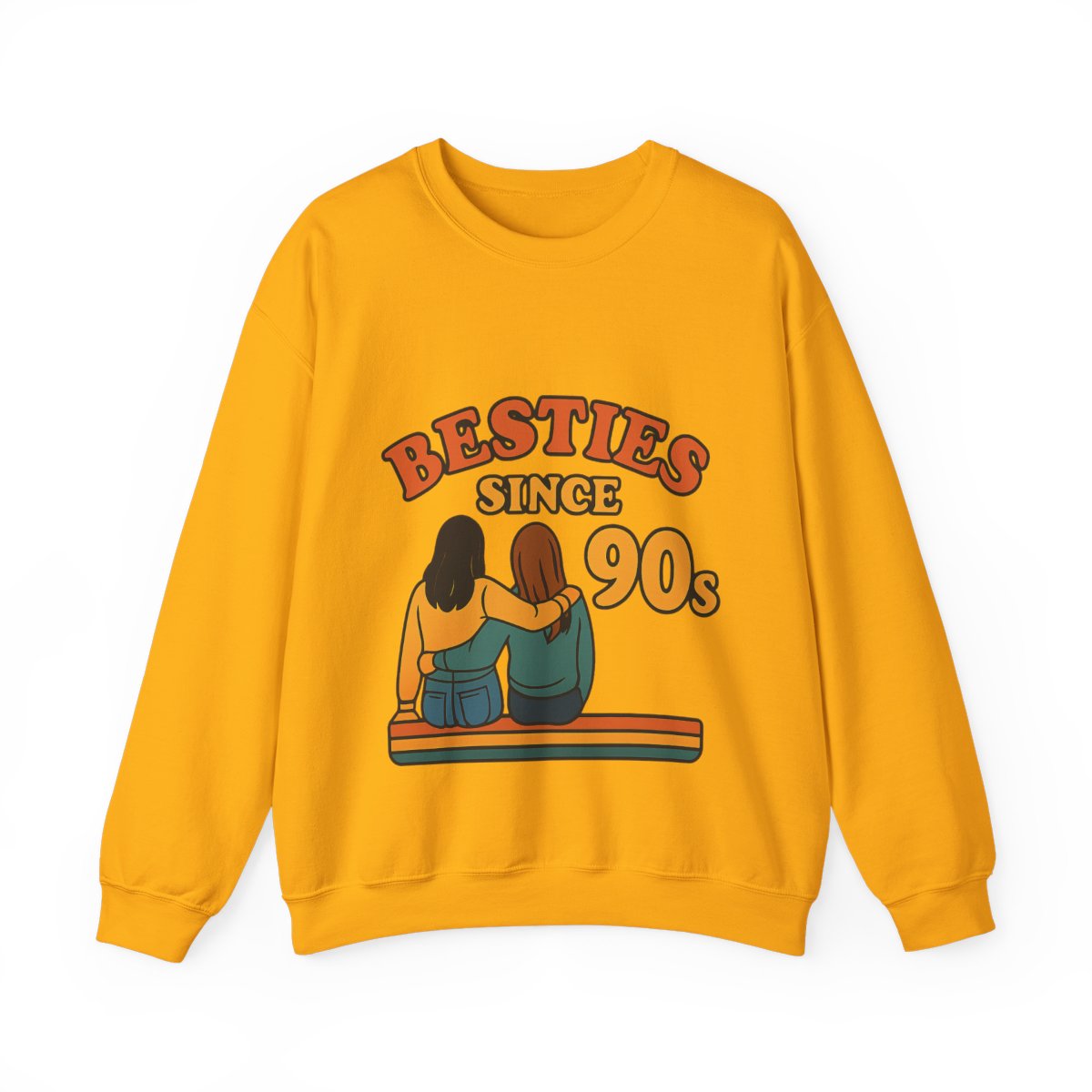 Besties Since Retro Years Sweatshirt 90s Nostalgia Best Friend Gift Friendship Anniversary Vintage Aesthetic Crewneck