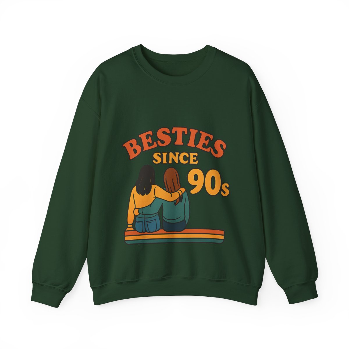 Besties Since Retro Years Sweatshirt 90s Nostalgia Best Friend Gift Friendship Anniversary Vintage Aesthetic Crewneck