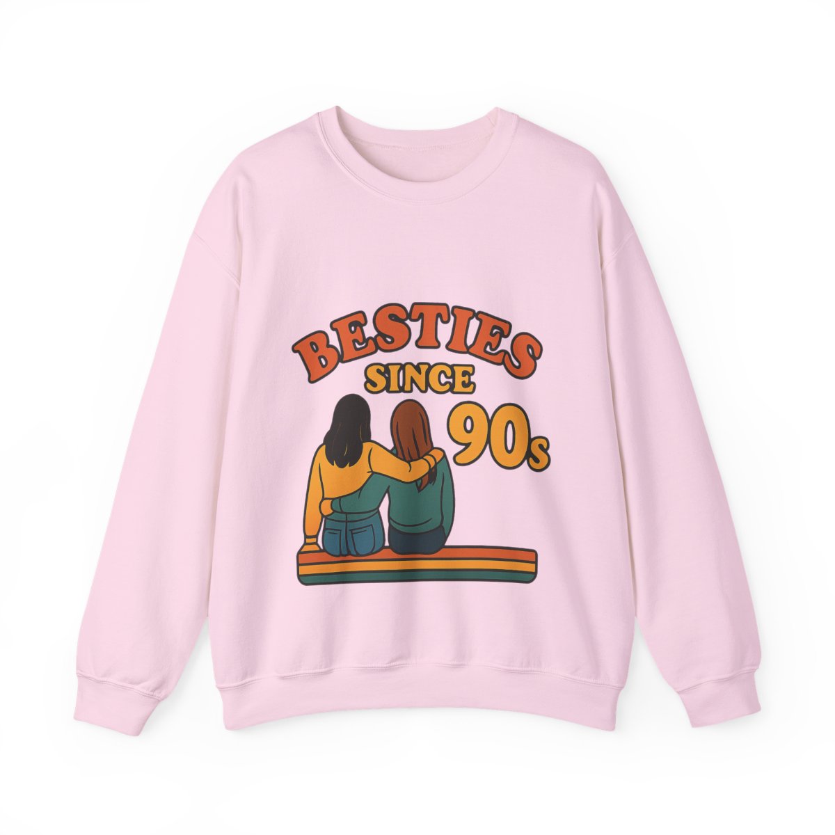 Besties Since Retro Years Sweatshirt 90s Nostalgia Best Friend Gift Friendship Anniversary Vintage Aesthetic Crewneck