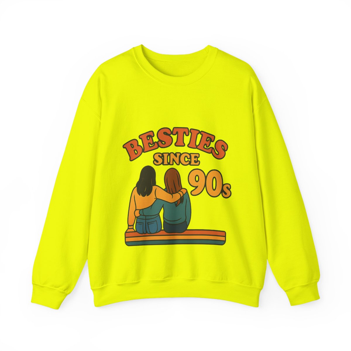 Besties Since Retro Years Sweatshirt 90s Nostalgia Best Friend Gift Friendship Anniversary Vintage Aesthetic Crewneck