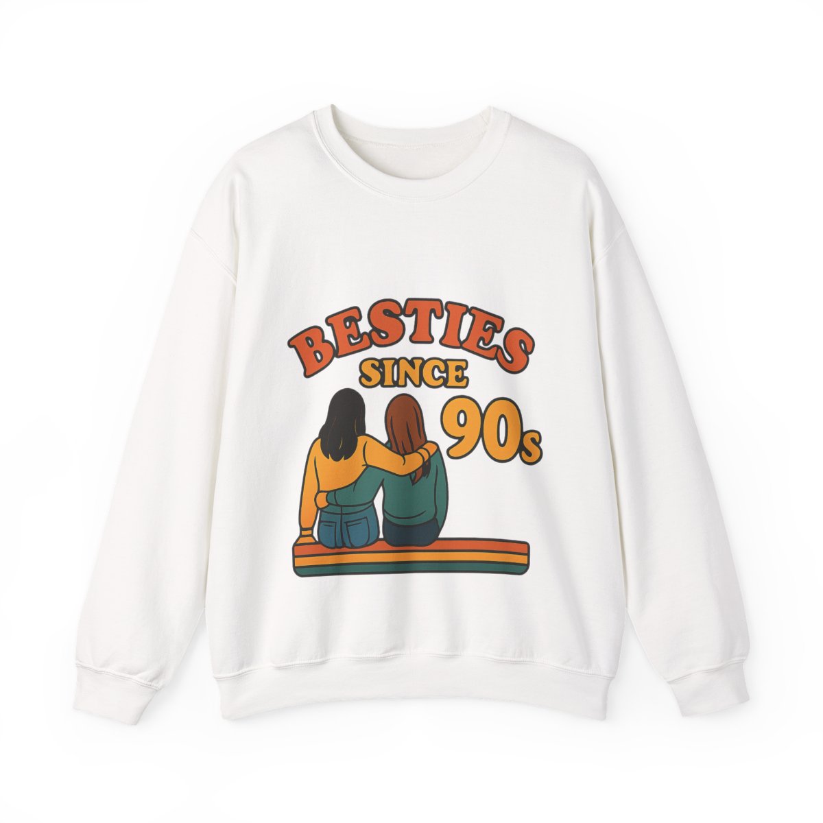 Besties Since Retro Years Sweatshirt 90s Nostalgia Best Friend Gift Friendship Anniversary Vintage Aesthetic Crewneck