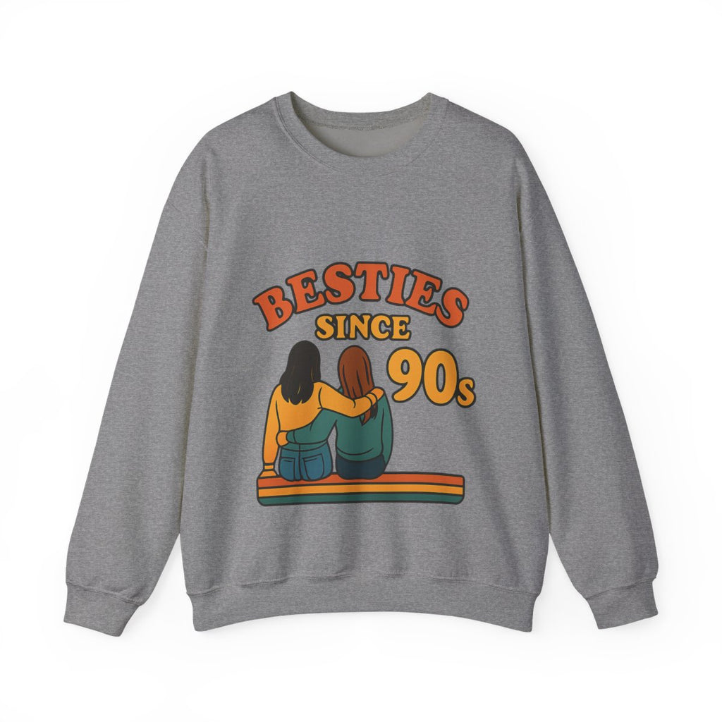 Besties Since Retro Years Sweatshirt 90s Nostalgia Best Friend Gift Friendship Anniversary Vintage Aesthetic Crewneck