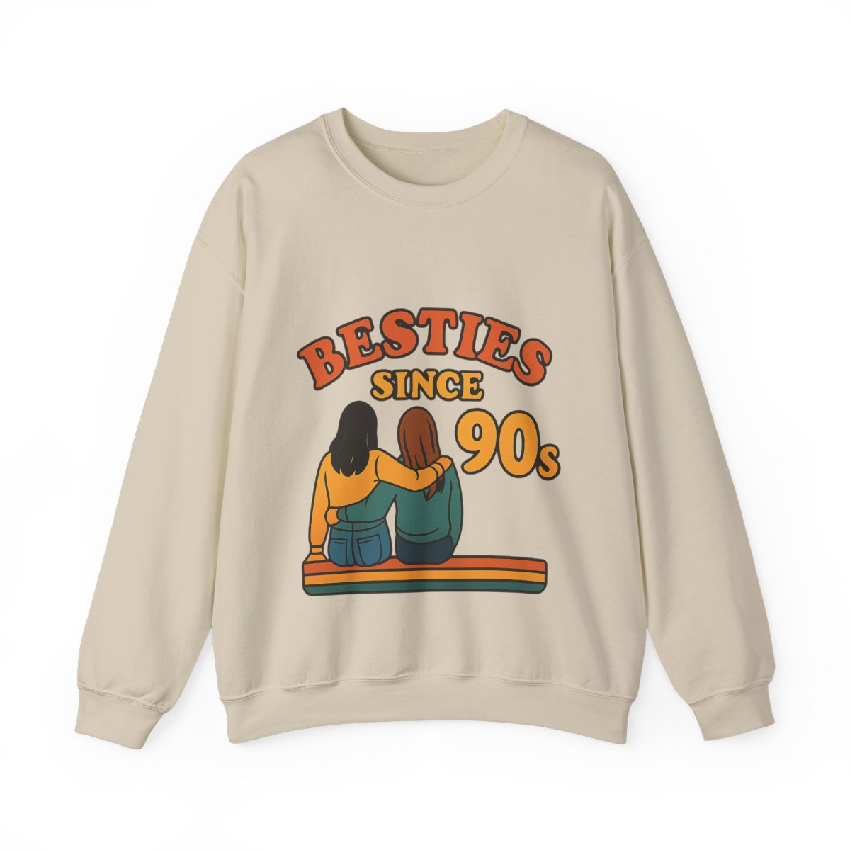Besties Since Retro Years Sweatshirt 90s Nostalgia Best Friend Gift Friendship Anniversary Vintage Aesthetic Crewneck