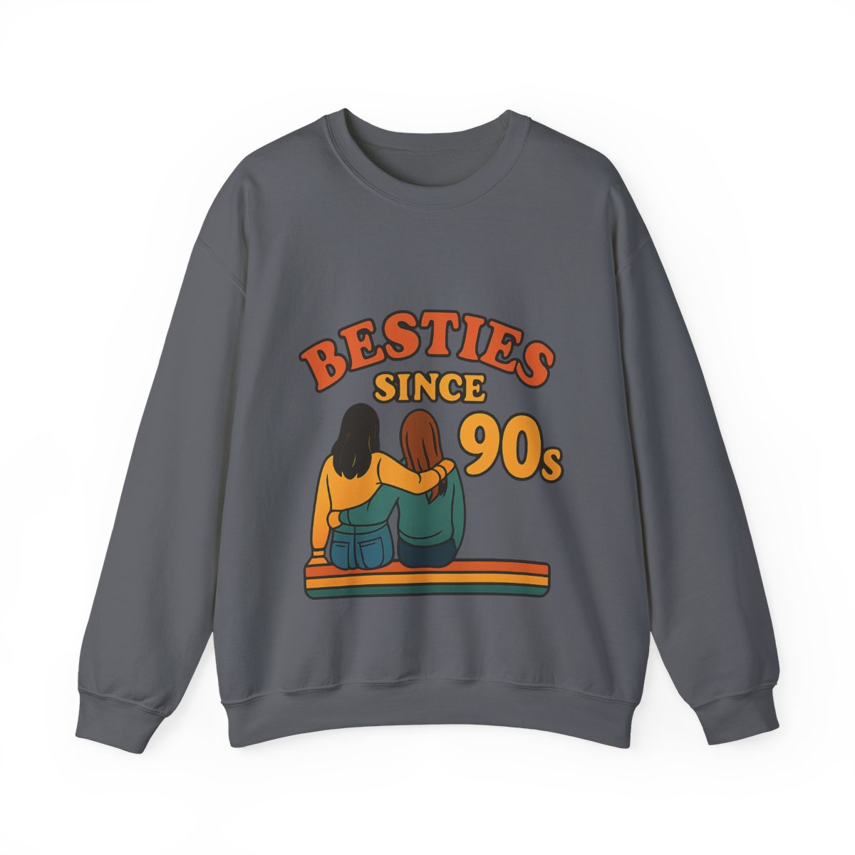 Besties Since Retro Years Sweatshirt 90s Nostalgia Best Friend Gift Friendship Anniversary Vintage Aesthetic Crewneck