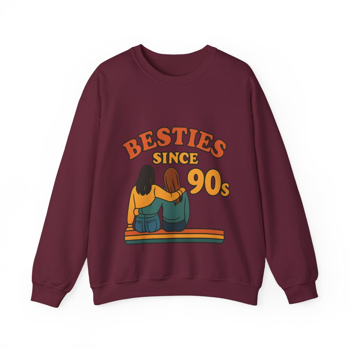Besties Since Retro Years Sweatshirt 90s Nostalgia Best Friend Gift Friendship Anniversary Vintage Aesthetic Crewneck