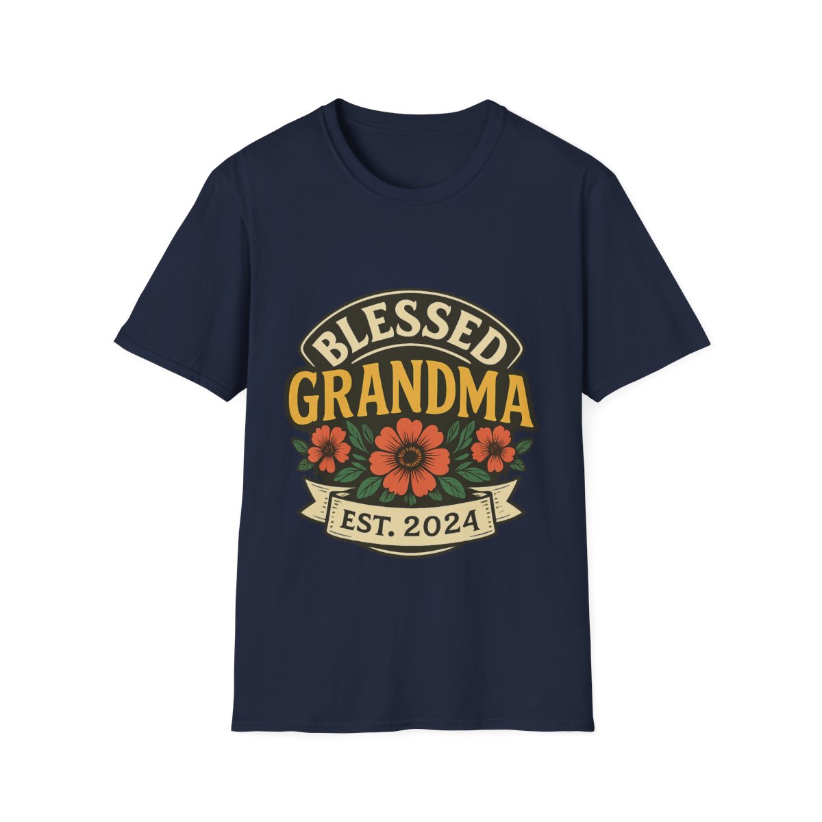 Blessed Grandma Shirt, Grandmother Gift, Est Established Year Vintage Floral Tee, Mothers Day Gift for Nana, Proud Grandma T-Shirt